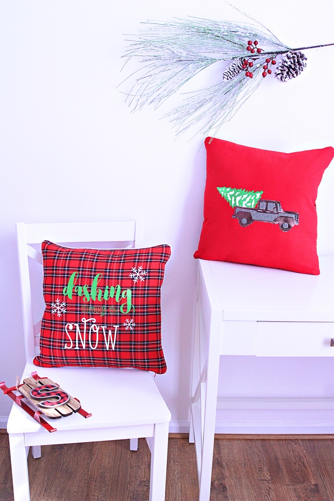 How To Make A Vintage Truck Christmas Throw Pillow Kim Byers