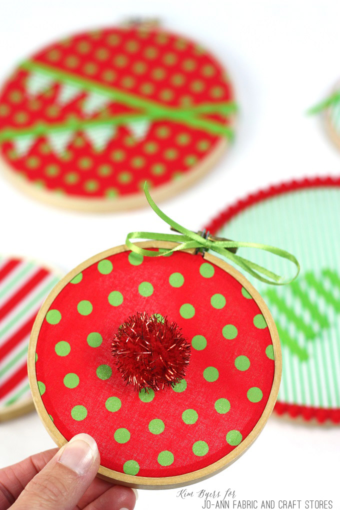 DIY Tin-Backed Embroidery Hoop Ornaments - The Crazy Craft Lady