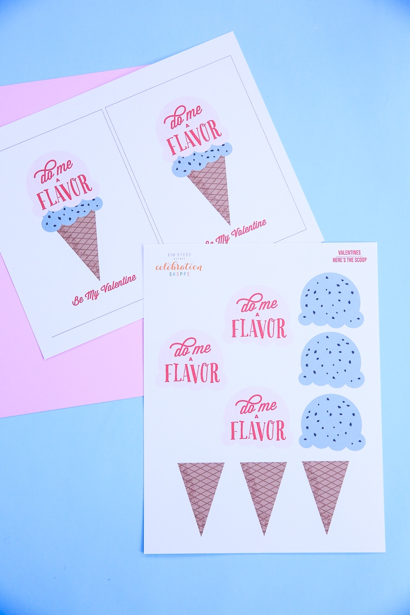 2 valentine ice cream card printable kim byers