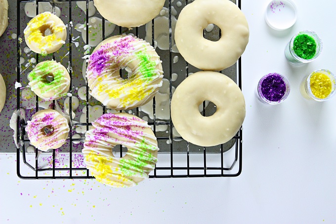 Mardi Gras King Cake Doughnuts | Kim Byers