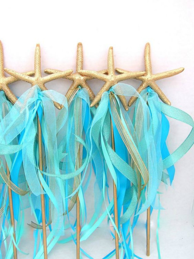 10 Teal, Gold & Purple Mermaid Party Ideas (Wands, Decorations, etc)