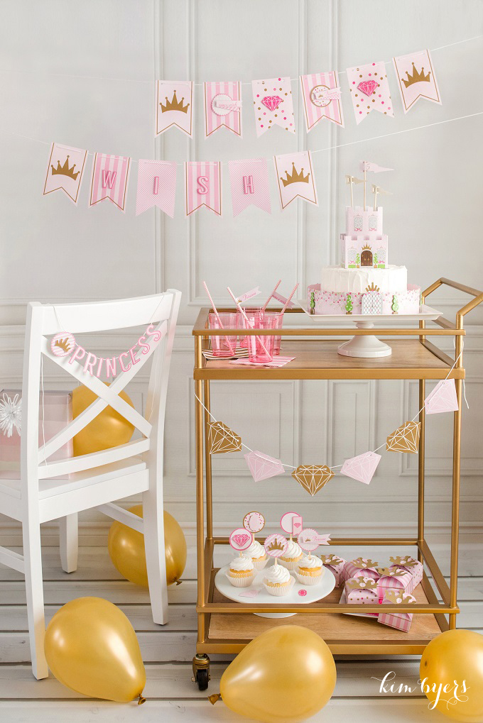 Pink and Gold Princess Birthday Party | Kim Byers