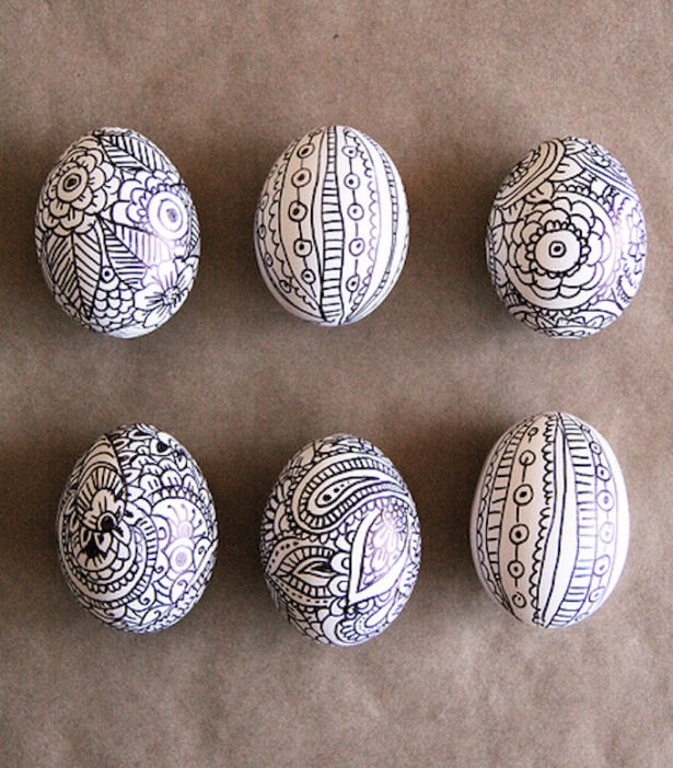 Best Easter Egg Decorating Ideas Sharpie Doodle Egg Alisa Burke