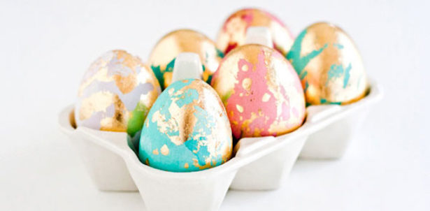 Best Easter Egg Decorating Ideas Golden Marbled Eggs Craftuts