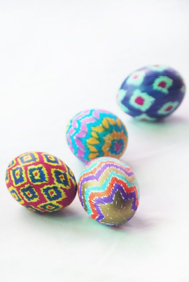 Best Easter Egg Decorating Ideas Ikat Eggs