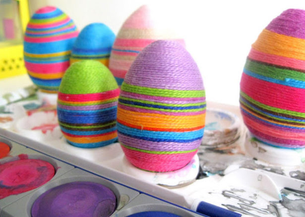 Best Easter Egg Decorating Ideas Thread Wrapped Eggs Handimania