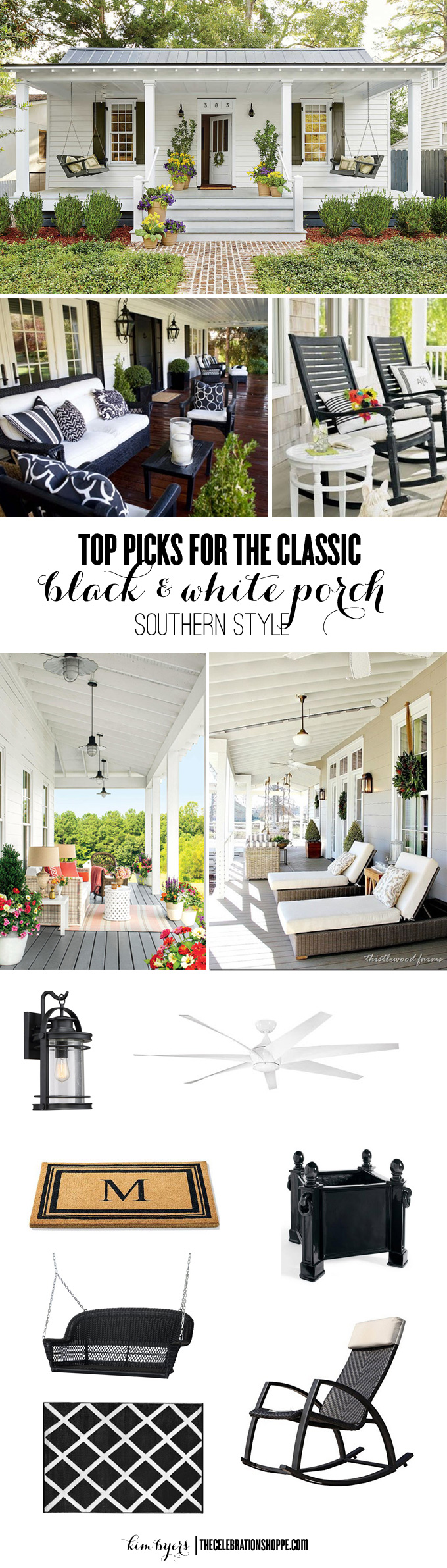 Black White Porch Picks For A Southern Home | Kim Byers