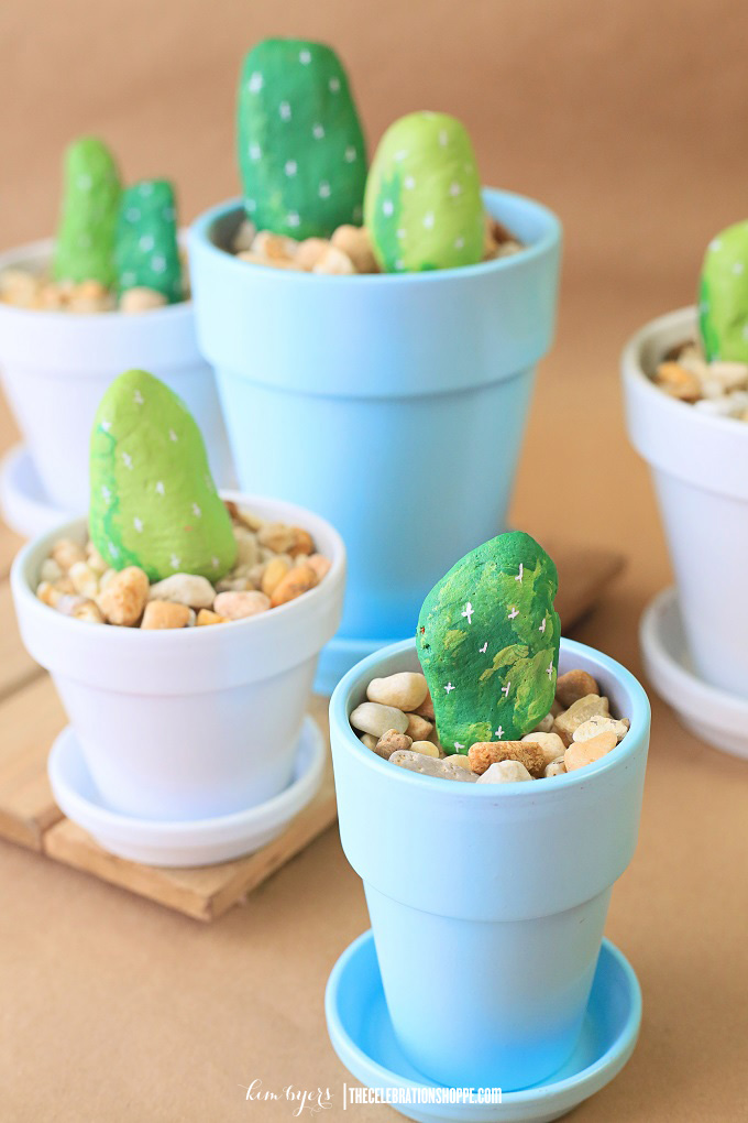 Painted Rock Cactus Craft | Kim Byers