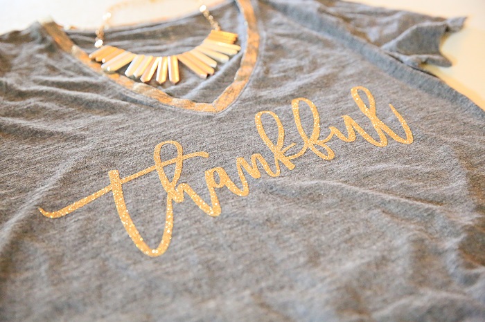 Cricut Thankful TShirt | Kim Byers