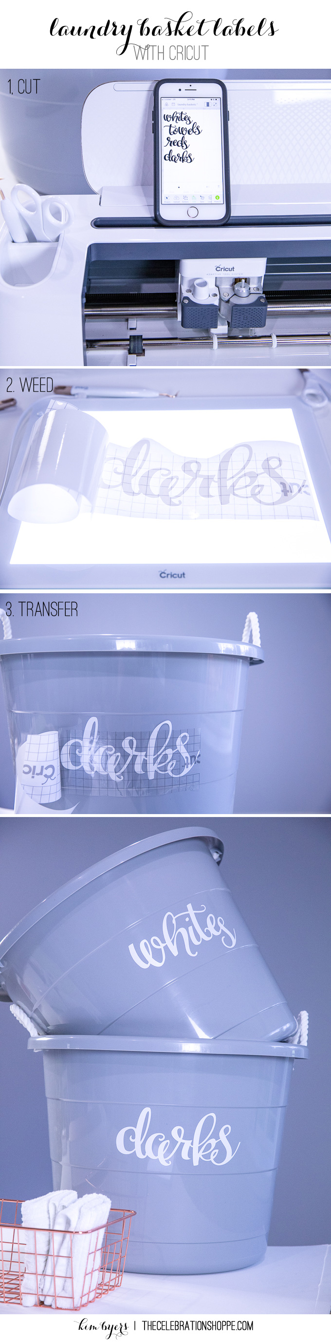 DIY Laundry Labels with Cricut: Organise Your Laundry Products