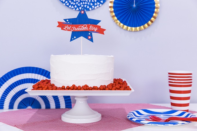 Red, White & Blue American Flag Patriotic 4th of July Cake Bunting Pennant  Flag Cake Topper-birthday, Shower Cake Topper - Etsy