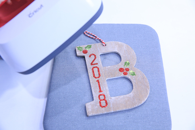 Personalized Wooden Ornament with Iron-On and Cricut 