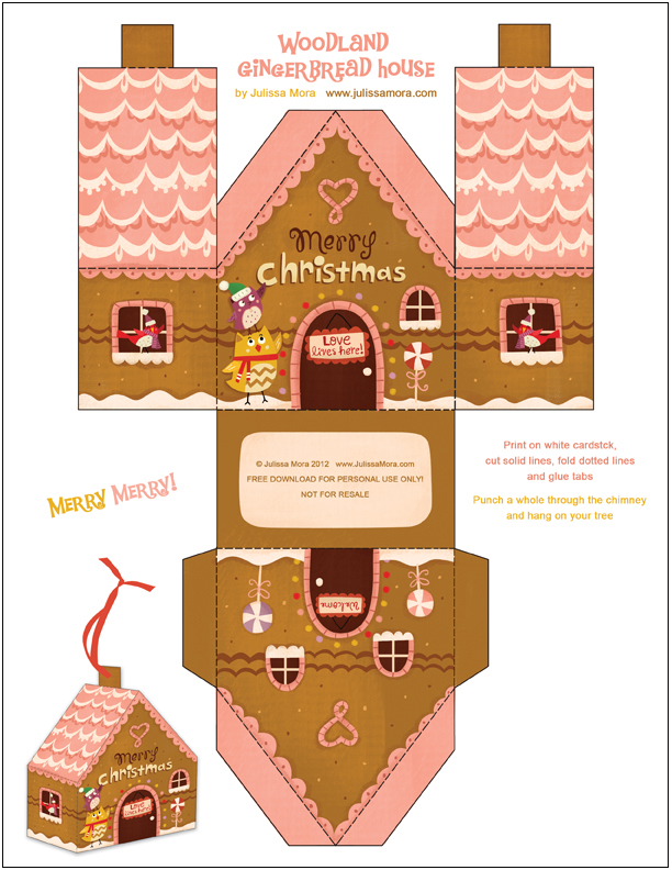 6 Free DIY Paper Gingerbread Houses Kim Byers