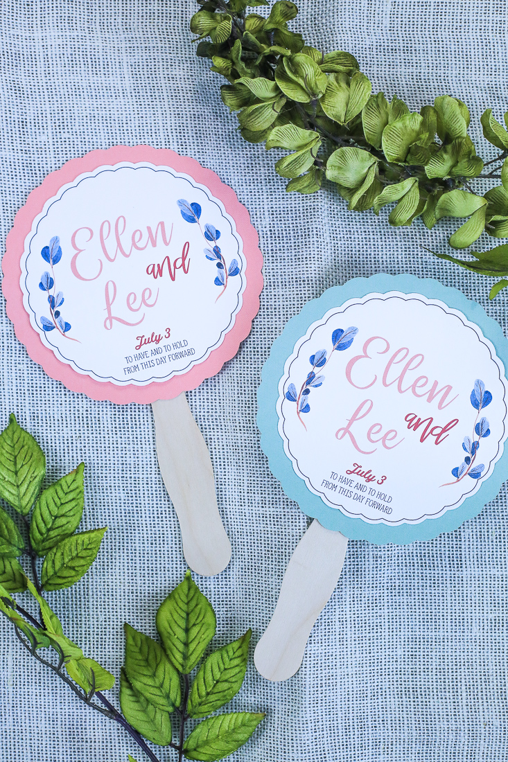 Monogrammed on sale wedding fans