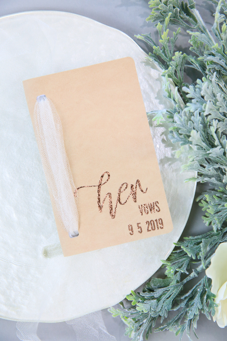 Her Wedding Vows Book | Cricut Crafts with Kim Byers at The Celebration Shoppe