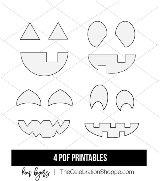 Pumpkin Painting Ideas + Pumpkin Carving Templates - Kim Byers