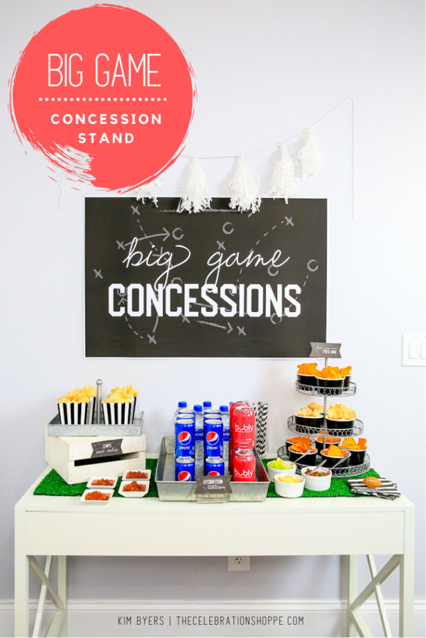 Big Game Concession Stand Setup + Free Printable Decorations Kim Byers