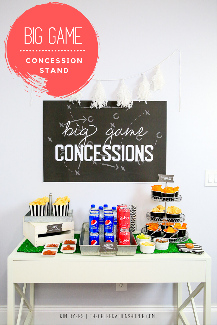 FREE PRINTABLES - Big Game Concession Stand Setup & Snack Ideas with Frito Lay and Pepsi. | Party ideas with Kim Byers at The Celebration Shoppe