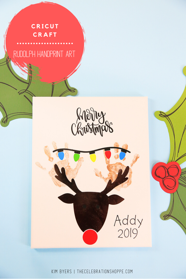 Rudolph Reindeer Handprint Art