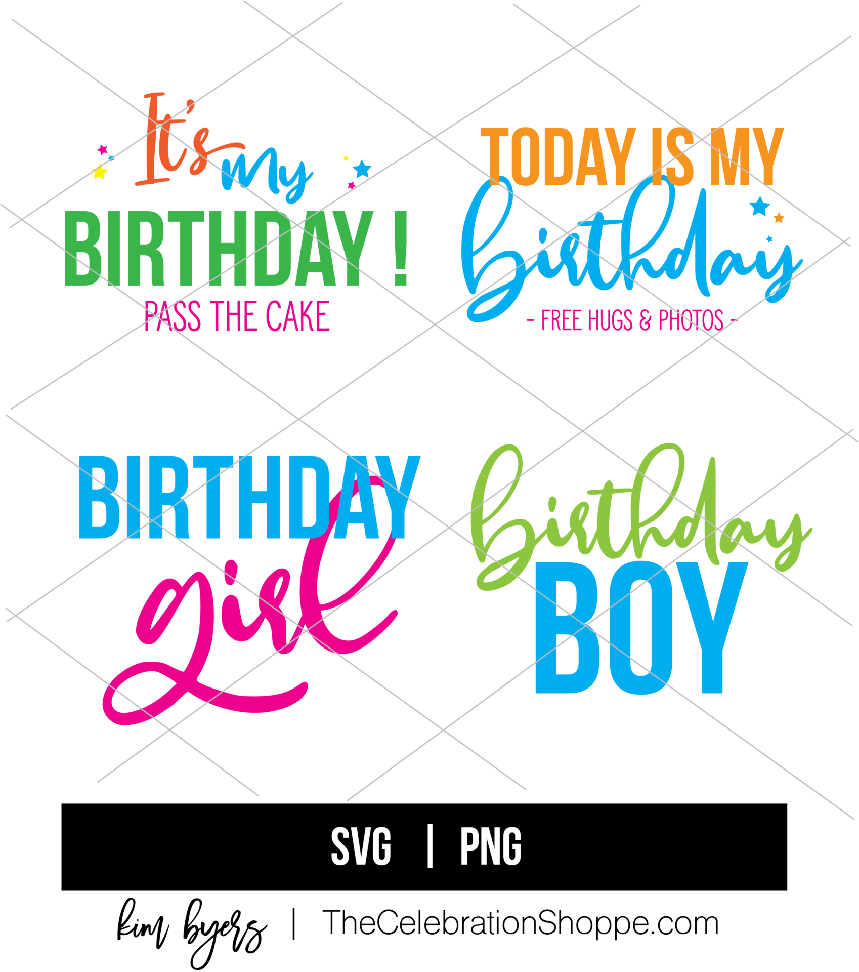 Birthday Svg Bundle Kim Byers