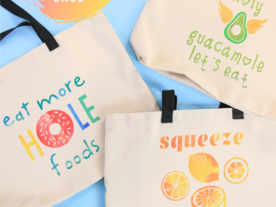 Cricut Infusible Ink Grocery Tote Bags