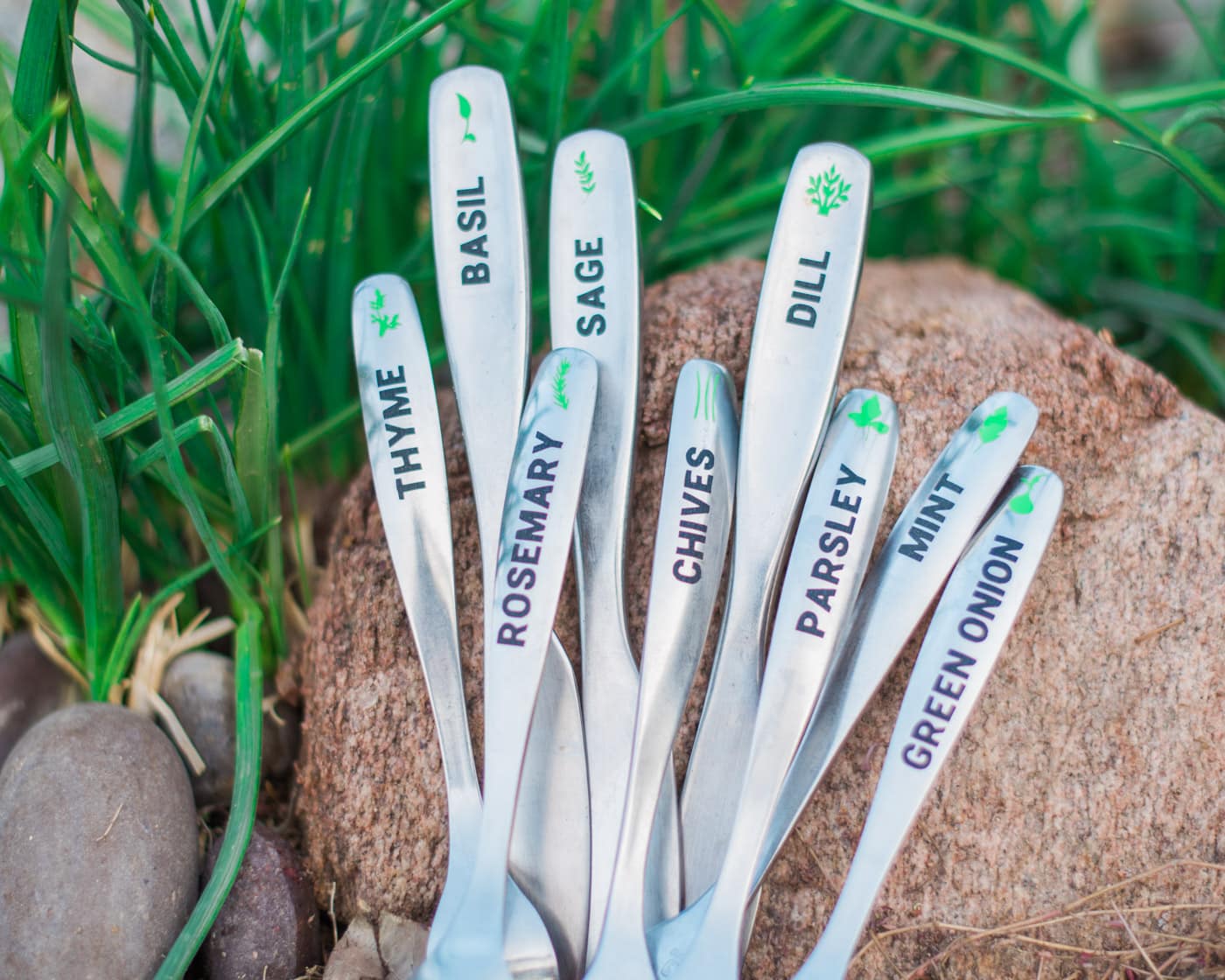 Garden Stakes Made With Old Forks And Spoons
