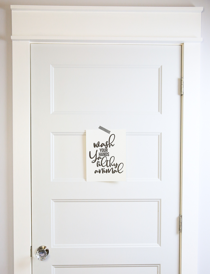 Printable Wash Your Hands Door Sign