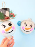 Learn To Paint Snowman Face & Make Darling Dollar Tree Snowman Ornament